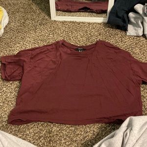 Maroon color crop top